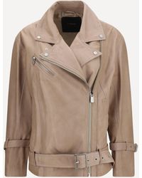 Pinko - Leather Biker Jacket - Lyst