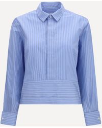 Sacai - Cotton Poplin Shirt With Belt - Lyst
