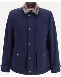 Brunello Cucinelli - Virgin Wool Jacket Withnappa Inserts - Lyst