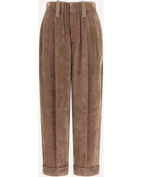 Brunello Cucinelli - Elasticated Viscose And Cashmere Pants - Lyst