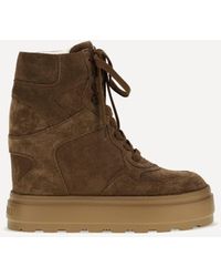 Casadei - Lace-Up Wedge Sneakers - Lyst