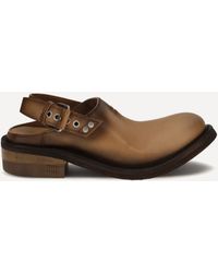 Miu Miu - Foule Leather Mules - Lyst