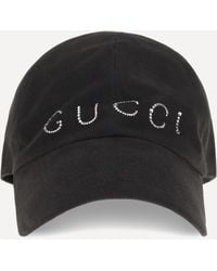 Gucci - Rhinestone Logo Baseball Cap - Lyst