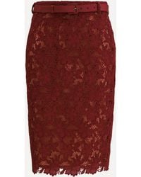 Self-Portrait - Guipure Lace Midi Skirt - Lyst