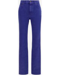 Chloé - Cotton Denim Pants - Lyst