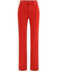 Chloé - Cotton Denim Pants - Lyst
