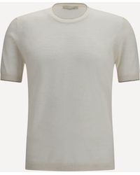 Brooksfield - Short-Sleeved Linen Blend Shirt - Lyst
