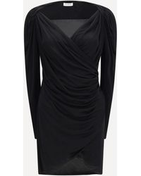 Balmain - Draped Jersey Mini Dress - Lyst