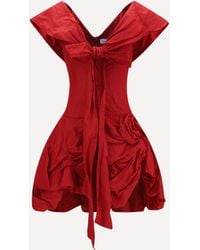 Magda Butrym - Draped Shawl-Collar Midi Dress - Lyst