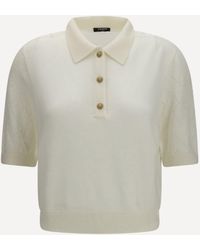 Balmain - Wool Polo With Vintage Buttons - Lyst