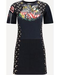 Marine Serre - Fitted Recycled Jersey Dress - Lyst