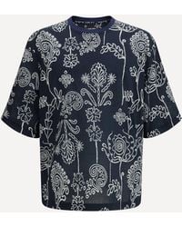 Giorgio Armani - Cotton T-Shirt With All Over Pattern - Lyst