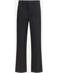 Burberry - Cotton Twill Chino Pants - Lyst