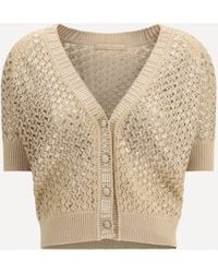 Ermanno Scervino - Short-Sleeved Cardigan - Lyst