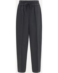 Ami Paris - Wool Pants With Elasticated Waist - Lyst