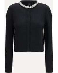 Pinko - Colonia Cardigan With Jewel Collar - Lyst