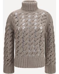 P.A.R.O.S.H. - P. A.R. O.S. H. Perforated Turtleneck Sweater - Lyst