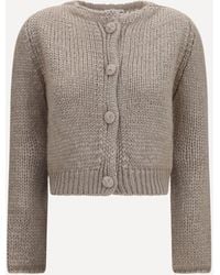 forte_forte - Forte_Forte Chunky Knit Cardigan With Buttons - Lyst