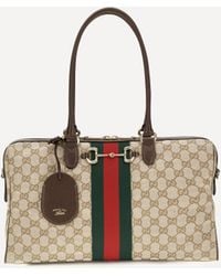 Gucci - Large Horsebit Web Top Handle Bag - Lyst