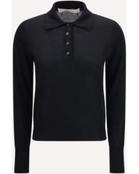 Golden Goose - Long Sleeve Merino Wool Polo - Lyst