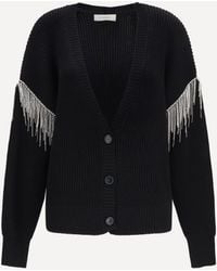 Max Mara - Pagine Virgin Wool Cardigan With Sparkling Details - Lyst
