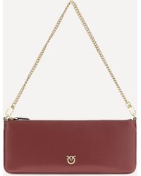 Pinko - Horizontal Flat Leather Shoulder Bag - Lyst