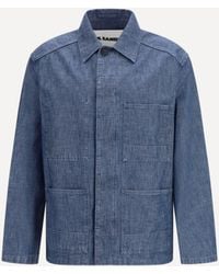 Jil Sander - Patch-Pocket Chambray Overshirt - Lyst