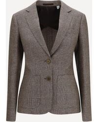 Burberry - Single-Breasted Wool And Linen Blazer - Lyst