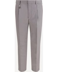Prada - Tailored Cotton Poplin Pants - Lyst