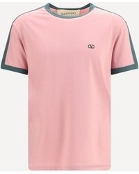 Valentino - Embroidered Logo Cotton-Jersey T-Shirt - Lyst