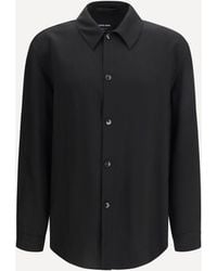 Giorgio Armani - Chevron Viscose Twill Shirt - Lyst
