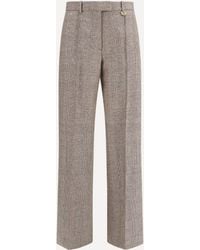 Burberry - Tailored Linen And Wool-Blend Pants - Lyst