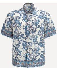 Etro - Cotton Shirt With Floral And Paisley Motif - Lyst