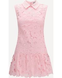 Self-Portrait - Guipure Mini Dress - Lyst