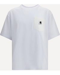 Sacai - Wip Cotton Jersey T-Shirt By X Carhartt - Lyst