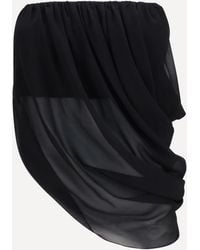 Francesco Murano - Sheer Draped Top - Lyst