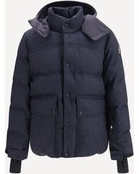 Moncler - Padded Denim-Effect Wool Ski Jacket - Lyst