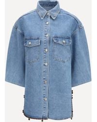 Ella - Denim Jacket With Sequin Details - Lyst