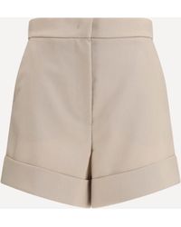 Max Mara - Mohair And Silk Canvas Shorts - Lyst