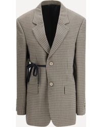 Balenciaga - Single-Breasted Vichy Jacket - Lyst
