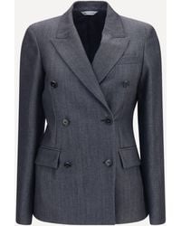 Balenciaga - Double-Breasted Wool Blazer - Lyst