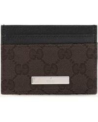 Gucci - Gg Fabric Card Holder - Lyst