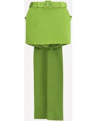 Self-Portrait - Satin Bow Mini Skirt - Lyst
