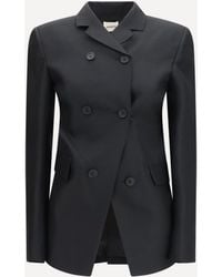 KHAITE - Rolo Double-Breasted Silk And Wool Blazer - Lyst