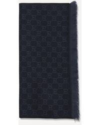 Gucci - Gg Supreme Embroidered Wool Scarf - Lyst