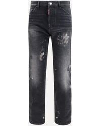 DSquared² - Teddy Dark Wash Stretch Denim Jeans - Lyst