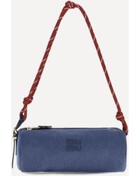 Miu Miu - Borsa A Spalla Con Logo Ricamato - Lyst