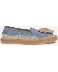 Fratelli Rossetti - Suede Loafers With Crochet Detail - Lyst