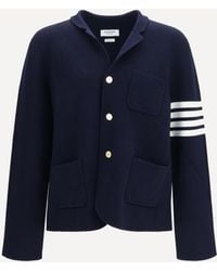 Thom Browne - Single-Breasted Wool Jacket With Four-Bar Sleeve Detail - Lyst
