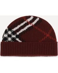 Burberry - Cashmere Check Beanie - Lyst
